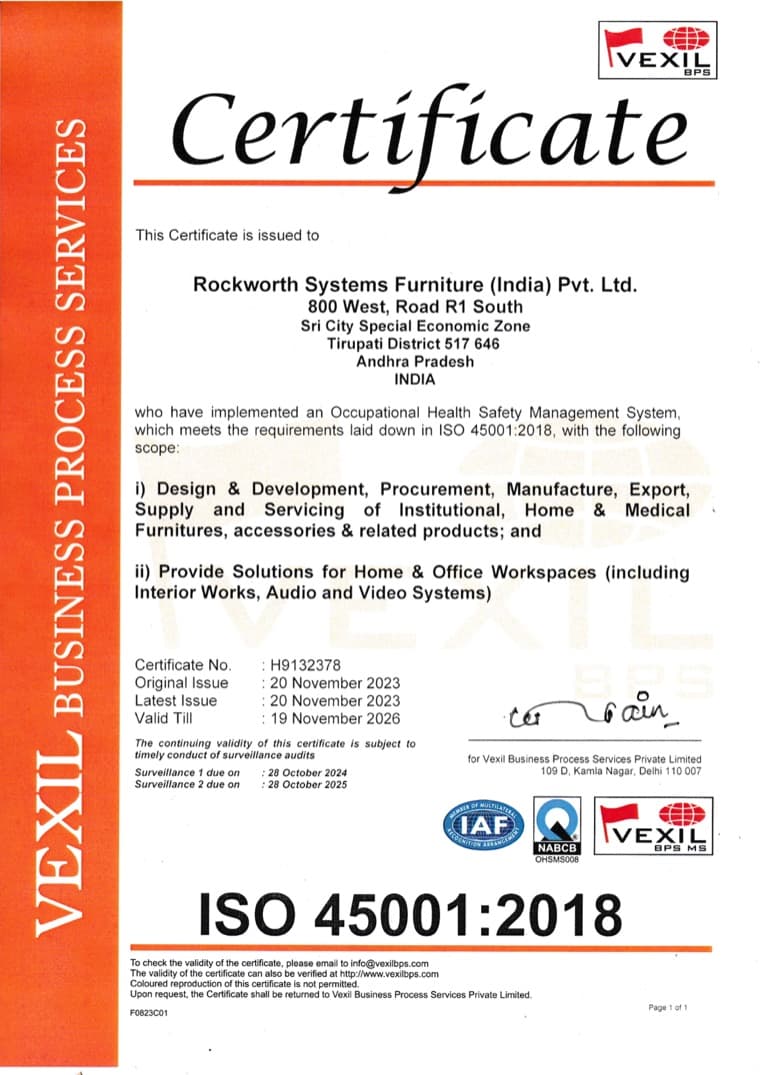ISO 45001 — Occupational health & safety