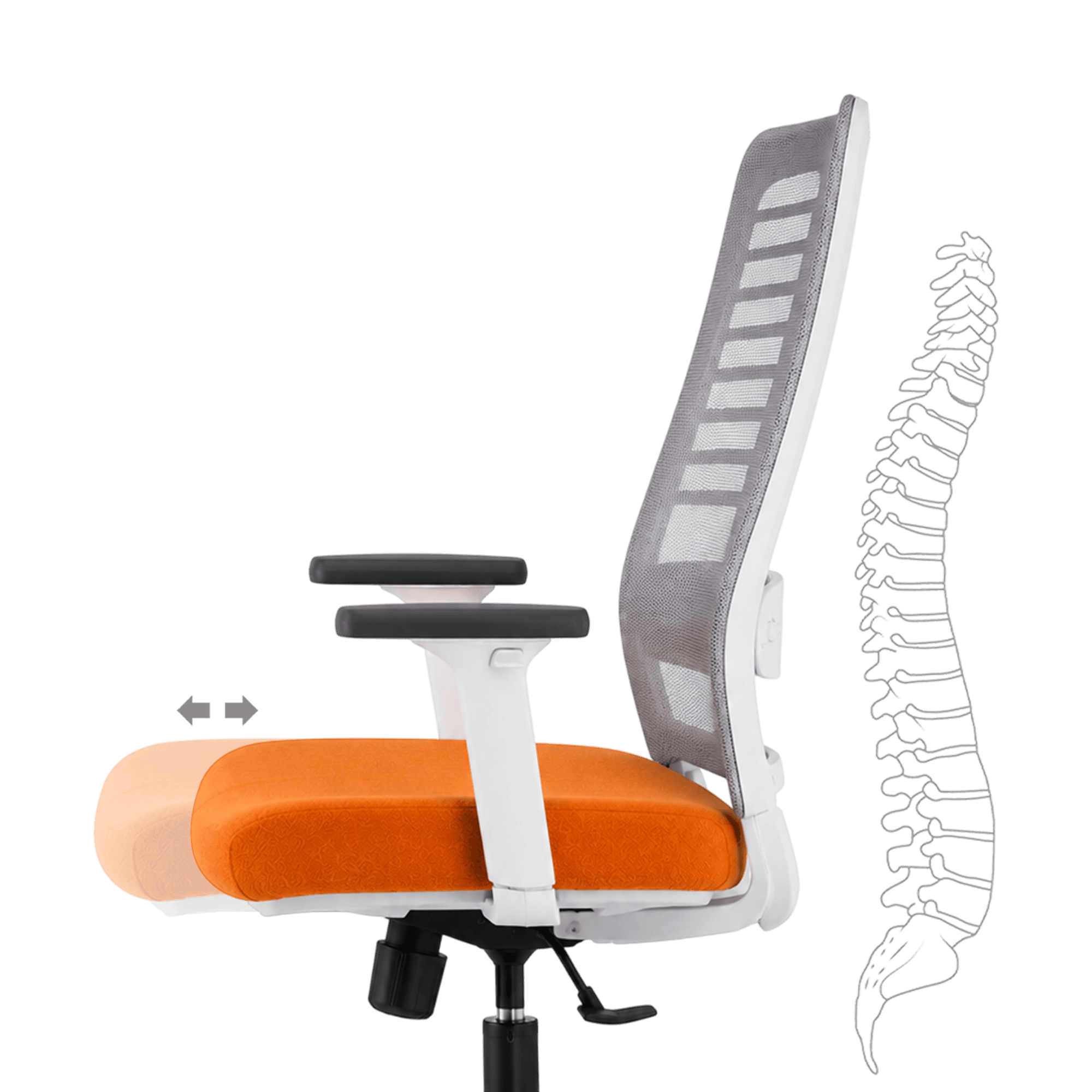 Sliding Seat for Extended Thigh Support